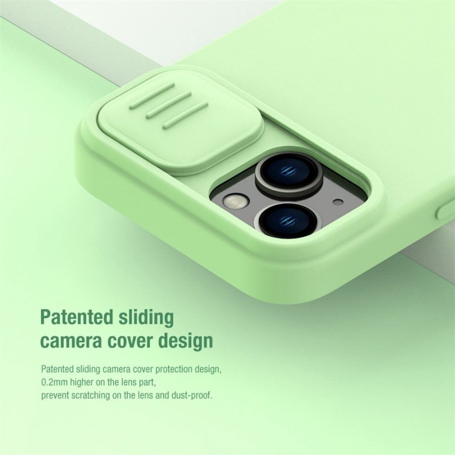 660110432A-3 NILLKIN For iPhone 14 / iPhone 13 Magnetic Phone Case PC - Silicone Slide Camera Protection Phone Cover Compatible with MagSafe