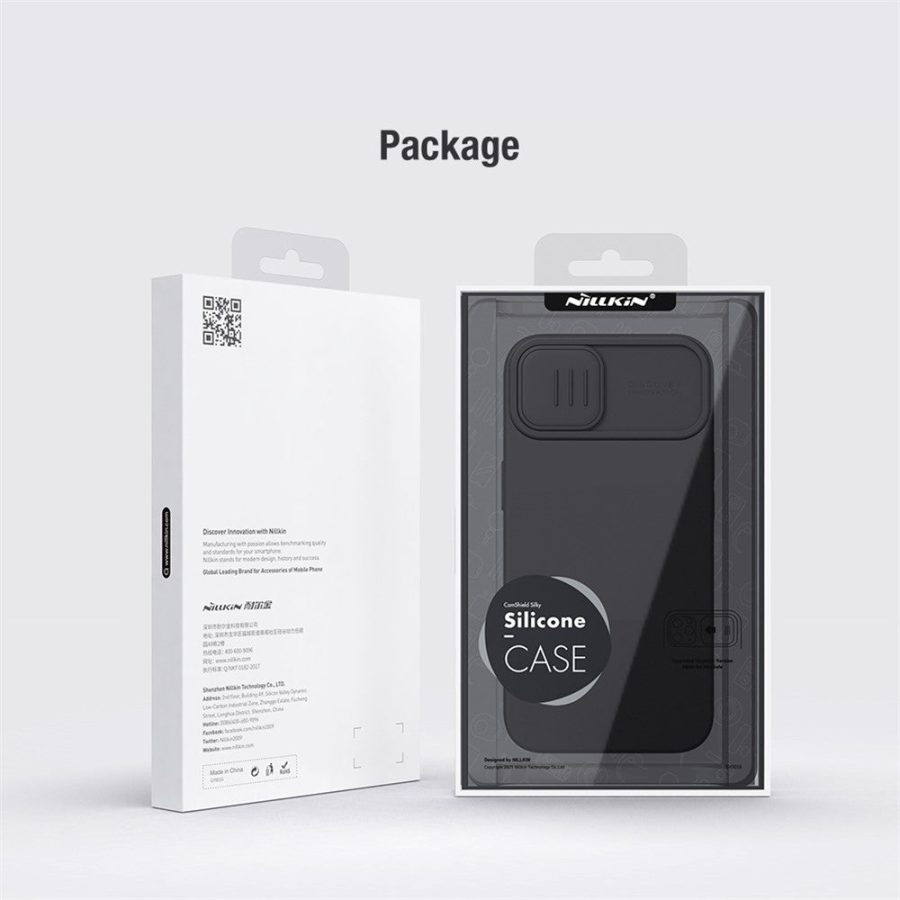 NILLKIN PC - Silicone Case for iPhone 14 Plus Slide Camera Protection Drop-proof Phone Cover