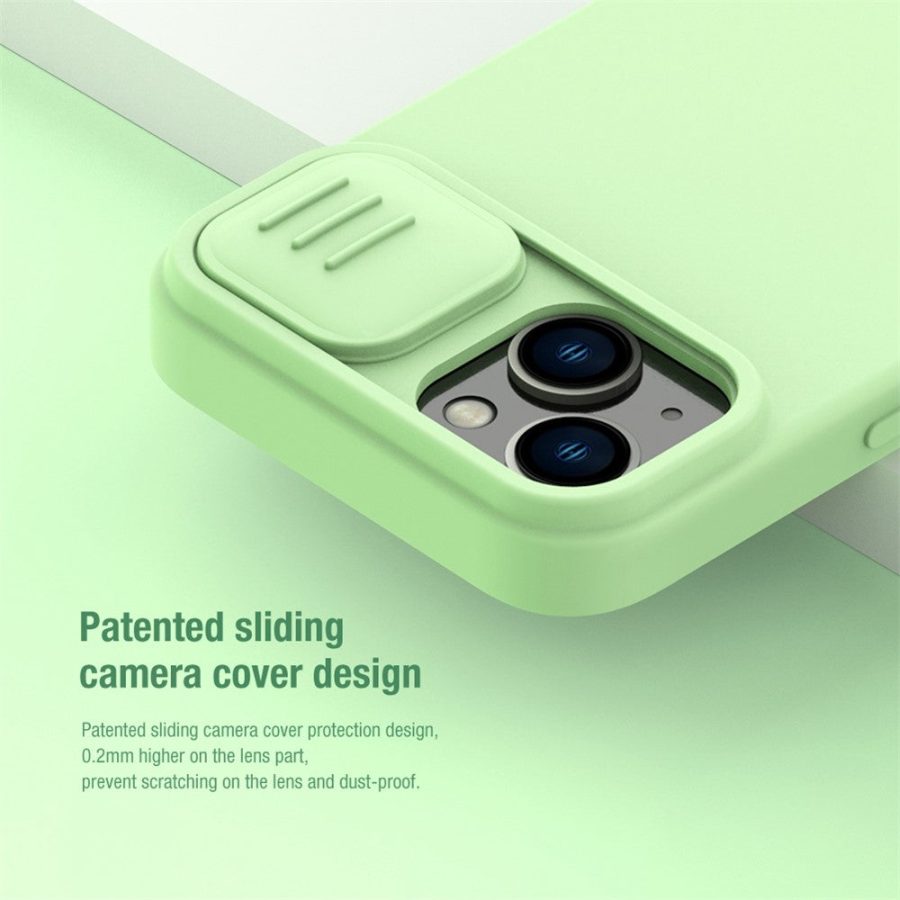 NILLKIN PC - Silicone Case for iPhone 14 Plus Slide Camera Protection Drop-proof Phone Cover
