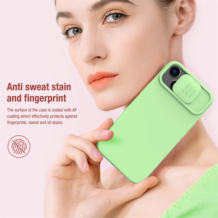 NILLKIN PC - Silicone Case for iPhone 14 Plus Slide Camera Protection Drop-proof Phone Cover