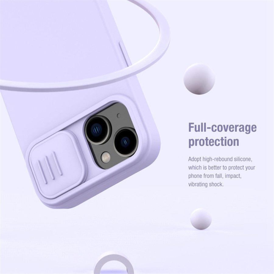 NILLKIN PC - Silicone Case for iPhone 14 Plus Slide Camera Protection Drop-proof Phone Cover