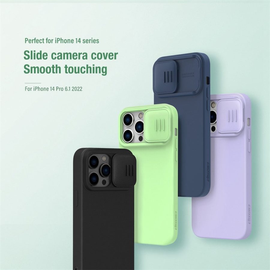 NILLKIN For iPhone 14 Pro Slide Camera Protection Phone Case Anti-scratch PC - Silicone Cover