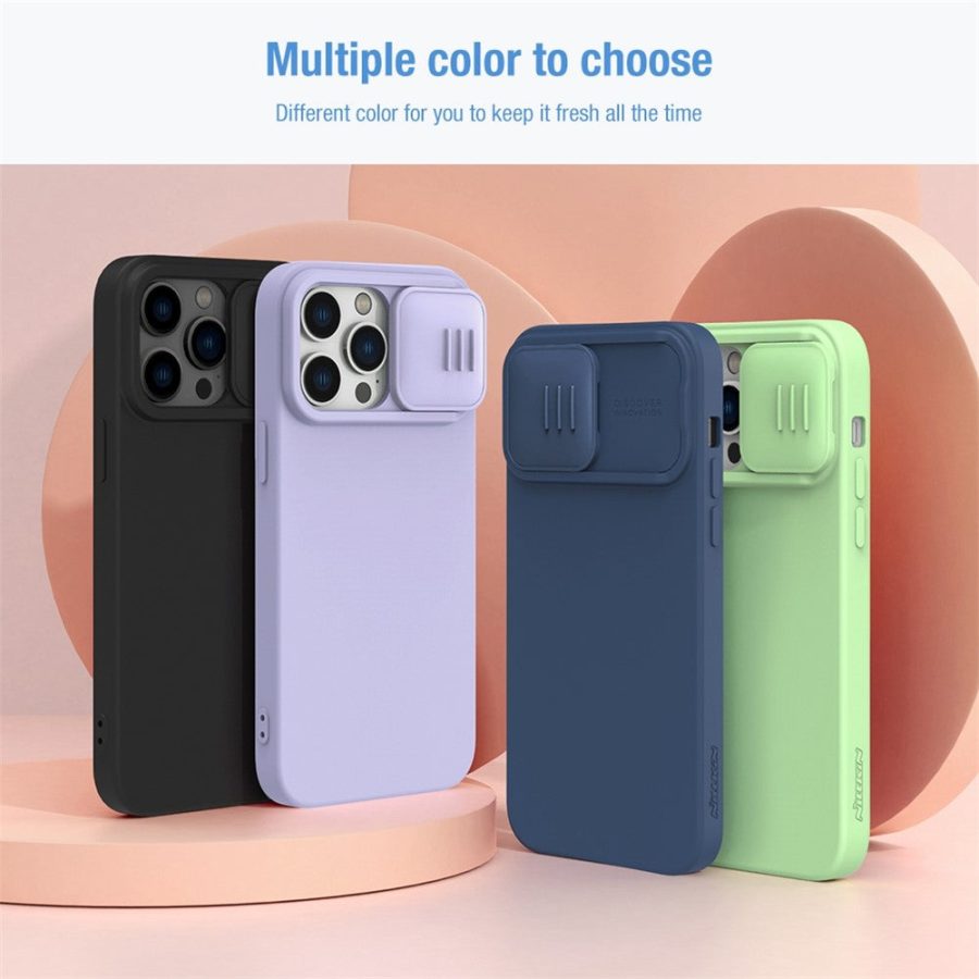 NILLKIN For iPhone 14 Pro Slide Camera Protection Phone Case Anti-scratch PC - Silicone Cover