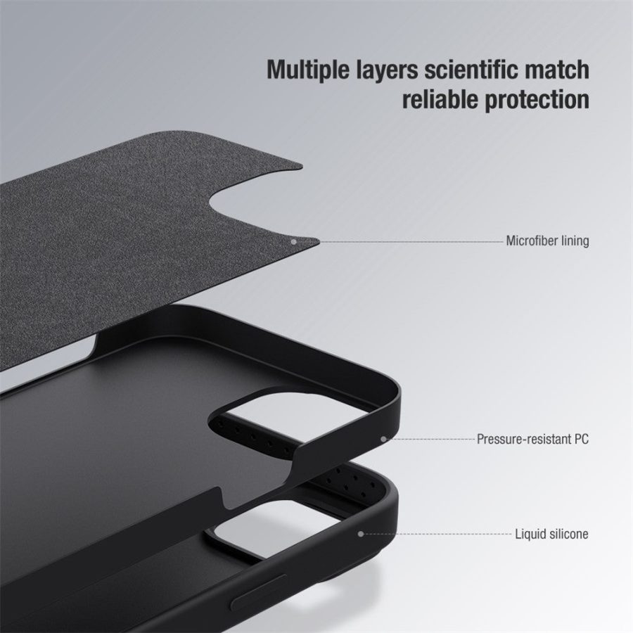 NILLKIN For iPhone 14 Pro Slide Camera Protection Phone Case Anti-scratch PC - Silicone Cover