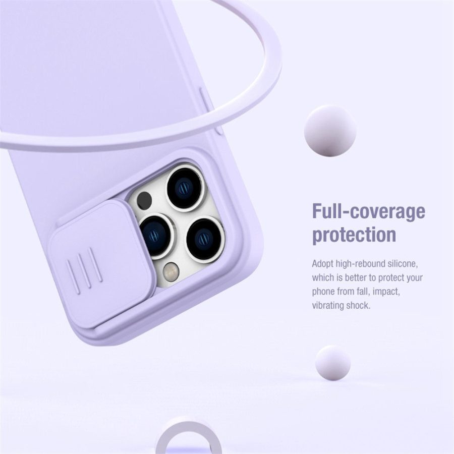 NILLKIN For iPhone 14 Pro Slide Camera Protection Phone Case Anti-scratch PC - Silicone Cover