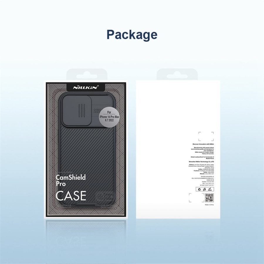 660110442B-16 NILLKIN Camshield Pro Series for iPhone 14 Pro Max Magnetic Phone Case Hard PC - TPU Casephone Protector with Slide Camera Lens Cover