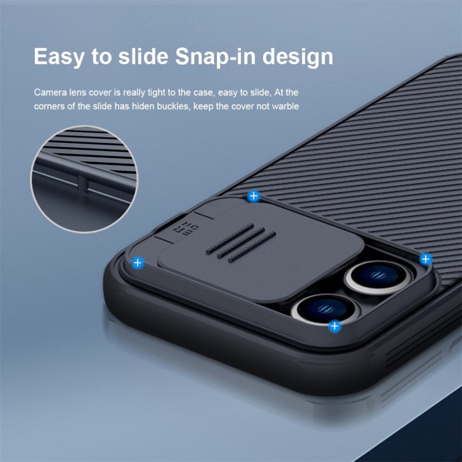 660110442B-6 NILLKIN Camshield Pro Series for iPhone 14 Pro Max Magnetic Phone Case Hard PC - TPU Casephone Protector with Slide Camera Lens Cover