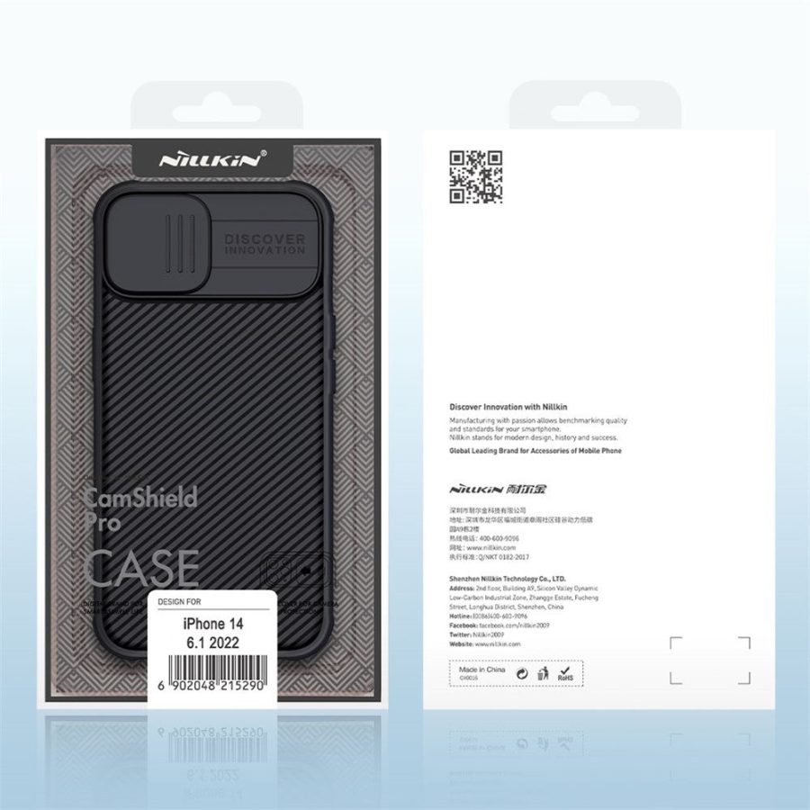 NILLKIN CamShield Pro Series for iPhone 14 / iPhone 13 Slide Camera Protection Phone Case Anti-drop Hybrid TPU - PC Back Cover