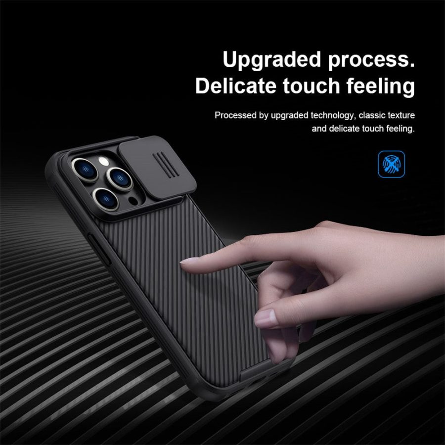 660110444A-5 NILLKIN CamShield Pro Series for iPhone 14 Pro Max Slide Camera Protection Anti-scratch Phone Case TPU Frame PC Back Cover