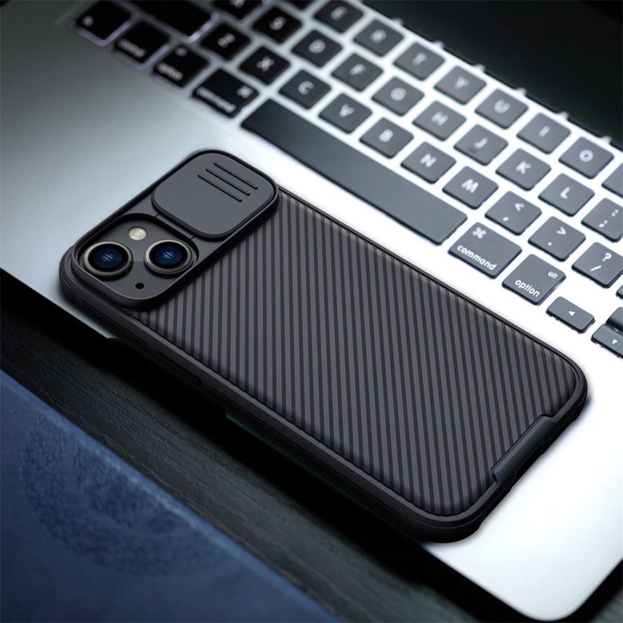 660110445B-11 NILLKIN CamShield Pro Series for iPhone 14 Plus PC - TPU Hybrid Phone Case Anti-drop Back Cover with Slide Camera Protection