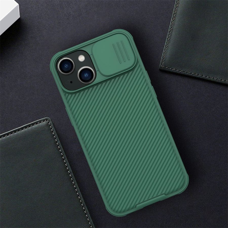 660110445B-13 NILLKIN CamShield Pro Series for iPhone 14 Plus PC - TPU Hybrid Phone Case Anti-drop Back Cover with Slide Camera Protection