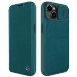 NILLKIN Qin Pro Series for iPhone 14 / iPhone 13 Full Protection Phone Case with Sliding Lens Cover PU Leather Phone Shell Card Holder