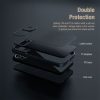 NILLKIN Qin Pro Series for iPhone 14 Plus Cloth Texture Phone Case with Sliding Lens Protection Cover PU Leather Anti-scratch Shell Card Holder