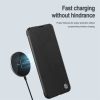 NILLKIN Qin Pro Series for iPhone 14 Plus Cloth Texture Phone Case with Sliding Lens Protection Cover PU Leather Anti-scratch Shell Card Holder