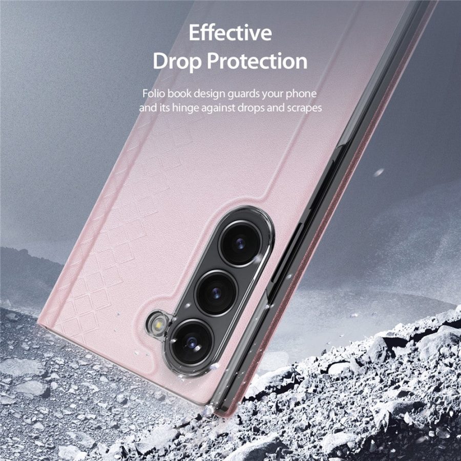 DUX DUCIS Bril Series For Samsung Galaxy Z Fold6 Magnetic Case Leather - PC Phone Cover with Stand