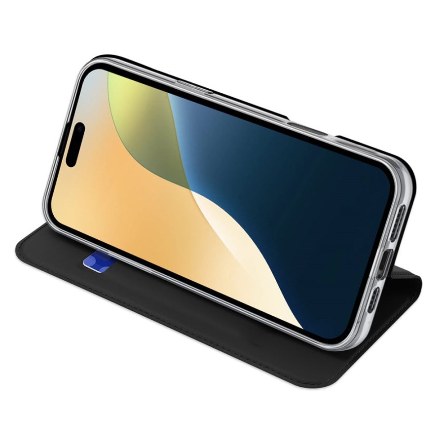 DUX DUCIS Skin Pro Series For iPhone 16 Plus Case Card Slot Stand Leather Phone Cover