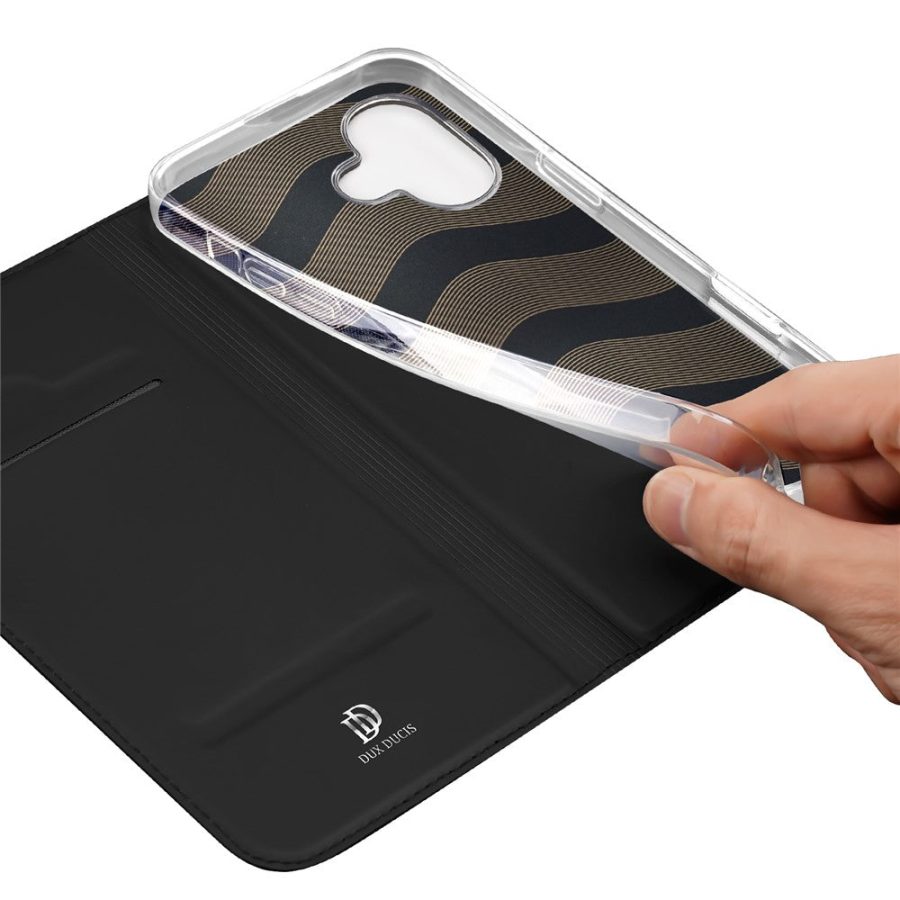 DUX DUCIS Skin Pro Series For iPhone 16 Plus Case Card Slot Stand Leather Phone Cover