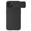 NILLKIN For iPhone 14 Plus Carbon Fiber Phone Case Anti-drop PC - TPU Cover with Slide Camera Protection