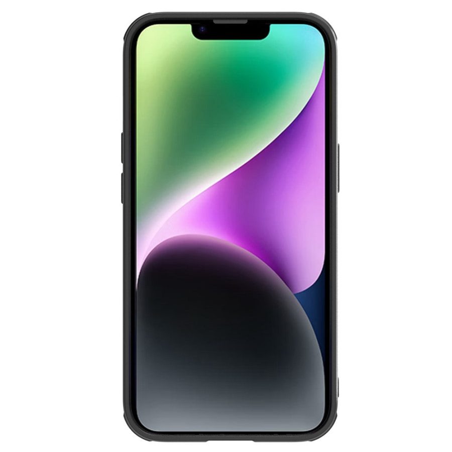 NILLKIN For iPhone 14 Plus Carbon Fiber Phone Case Anti-drop PC - TPU Cover with Slide Camera Protection