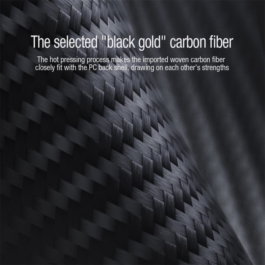 NILLKIN For iPhone 14 Plus Carbon Fiber Phone Case Anti-drop PC - TPU Cover with Slide Camera Protection