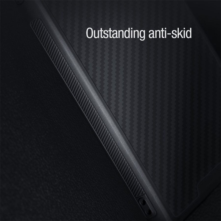 NILLKIN For iPhone 14 Plus Carbon Fiber Phone Case Anti-drop PC - TPU Cover with Slide Camera Protection