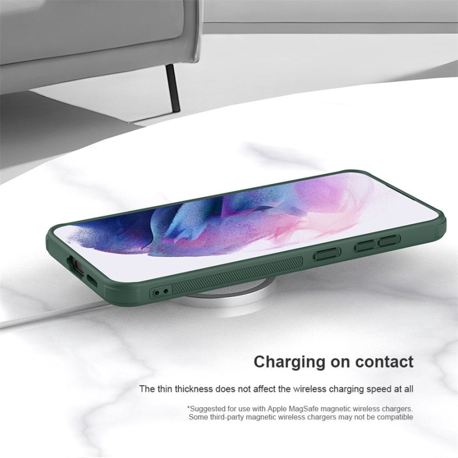 NILLKIN Super Frosted Shield Pro for Samsung Galaxy S24 FE Case PC - TPU Drop-Proof Shell Built-In Magnet Ring