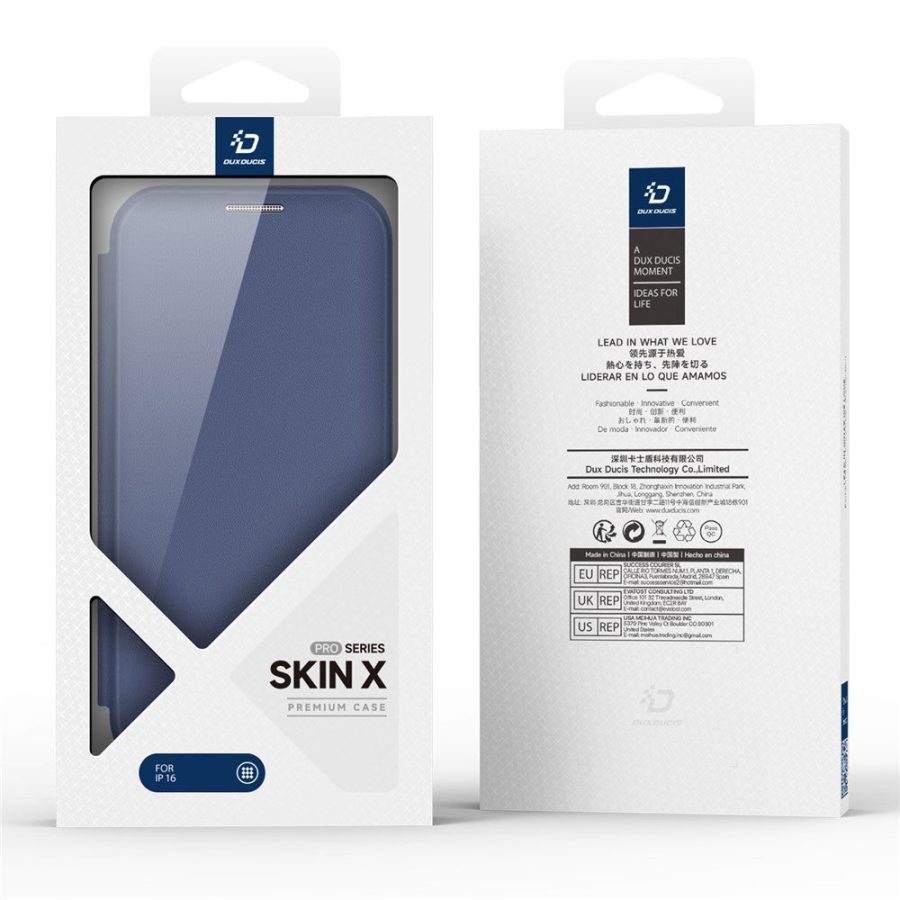 6601108806A-14 DUX DUCIS Skin X Pro for iPhone 16 Plus Case Compatible with MagSafe Card Slot Leather Cover