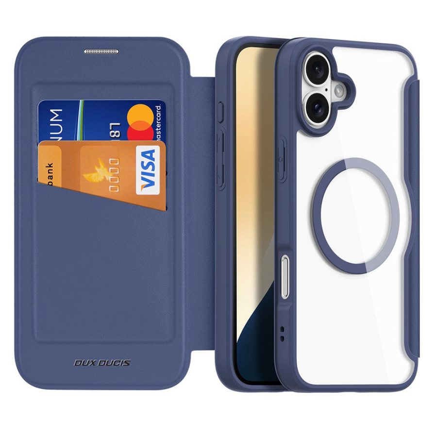 6601108806A-2 DUX DUCIS Skin X Pro for iPhone 16 Plus Case Compatible with MagSafe Card Slot Leather Cover