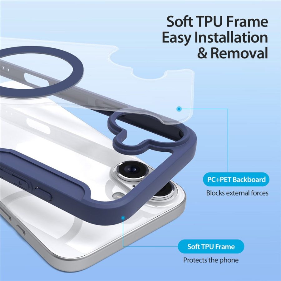 6601108806A-9 DUX DUCIS Skin X Pro for iPhone 16 Plus Case Compatible with MagSafe Card Slot Leather Cover