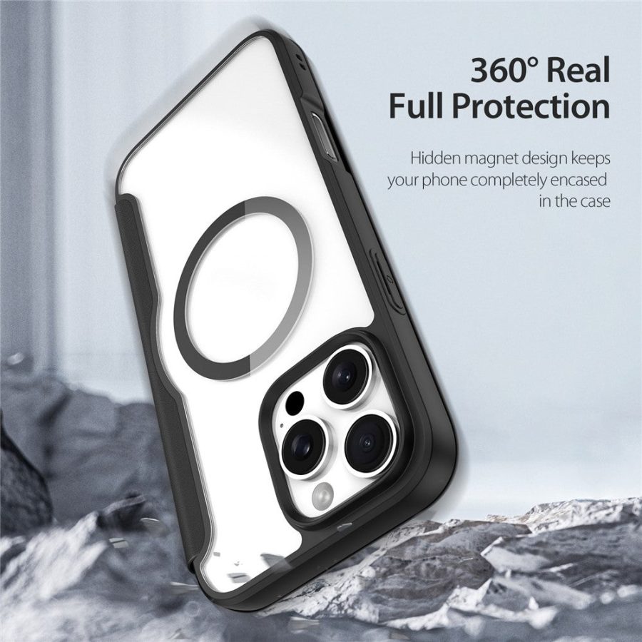 6601108807A-10 DUX DUCIS Skin X Pro for iPhone 16 Pro Leather Case Compatible with MagSafe Card Holder Phone Cover