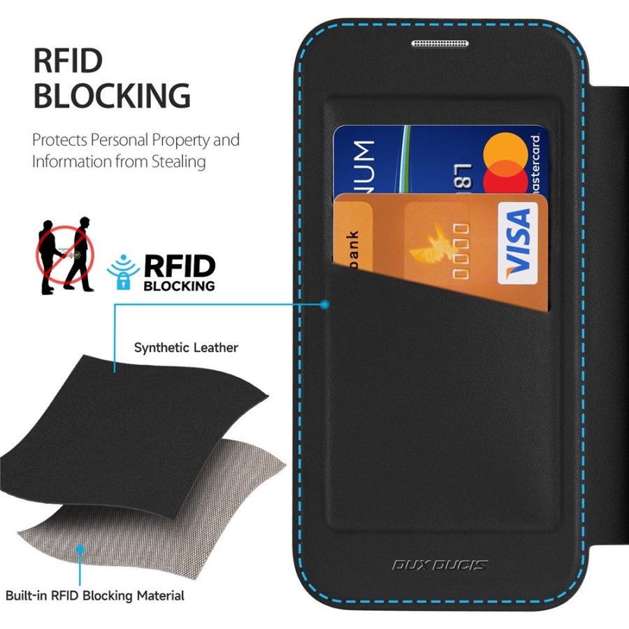 6601108807A-12 DUX DUCIS Skin X Pro for iPhone 16 Pro Leather Case Compatible with MagSafe Card Holder Phone Cover