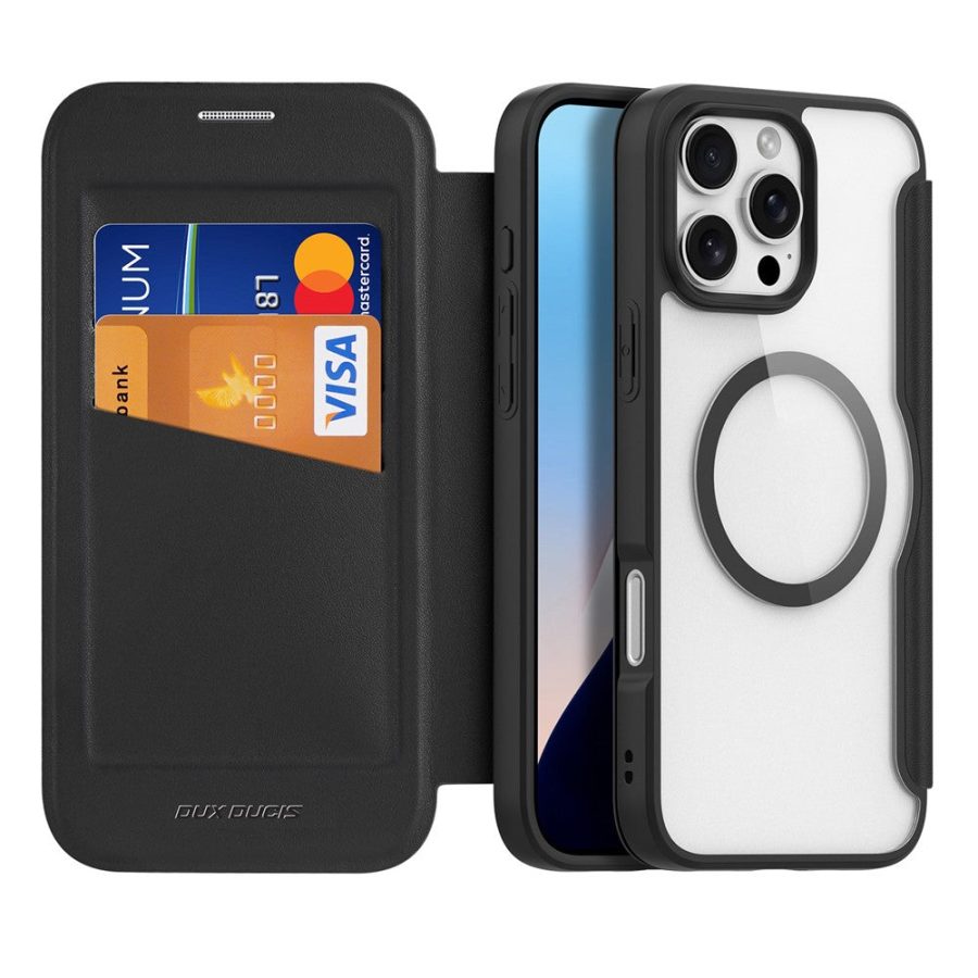 6601108807A-2 DUX DUCIS Skin X Pro for iPhone 16 Pro Leather Case Compatible with MagSafe Card Holder Phone Cover