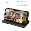 660111156A-3 DUX DUCIS Hivo Series Phone Case for iPhone 14 Pro Full Protection Genuine Leather Folio Flip Wallet Cover Stand RFID Blocking Shell