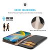 660111156A-4 DUX DUCIS Hivo Series Phone Case for iPhone 14 Pro Full Protection Genuine Leather Folio Flip Wallet Cover Stand RFID Blocking Shell