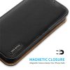 660111156A-6 DUX DUCIS Hivo Series Phone Case for iPhone 14 Pro Full Protection Genuine Leather Folio Flip Wallet Cover Stand RFID Blocking Shell