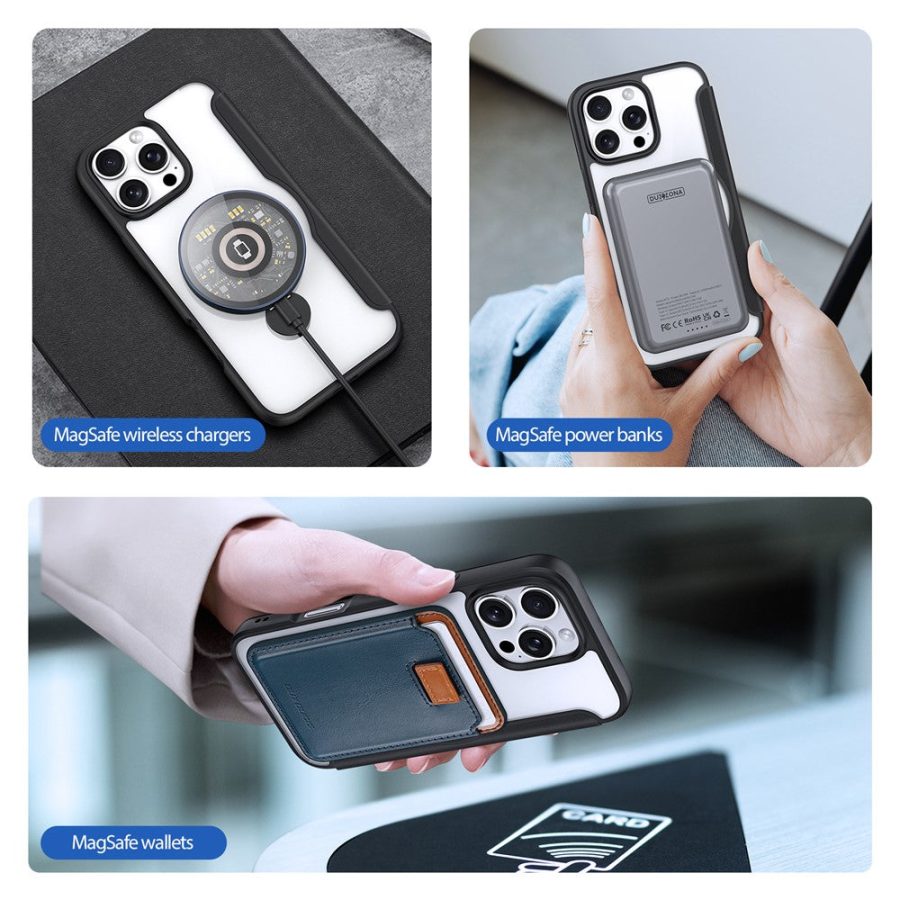 6601113829B-6 DUX DUCIS Skin X Pro Series for iPhone 16 Pro Max Magnetic Case Kickstand Leather Flip Phone Cover