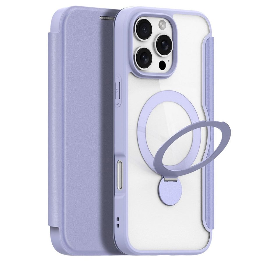 6601113829C-1 DUX DUCIS Skin X Pro Series for iPhone 16 Pro Max Magnetic Case Kickstand Leather Flip Phone Cover