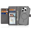 DUX DUCIS Lawa Series for iPhone 16 Pro Magnetic Case Zipper Wallet Detachable Cowhide Leather Cover