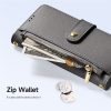 DUX DUCIS Lawa Series for iPhone 16 Pro Magnetic Case Zipper Wallet Detachable Cowhide Leather Cover