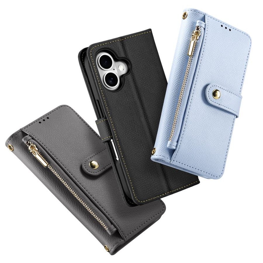 DUX DUCIS Lawa Series for iPhone 16 Plus Case Compatible with MagSafe Detachable Cowhide Leather Wallet Cover
