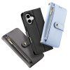 6601113837A-12 DUX DUCIS Lawa Series for iPhone 16 Magnetic Case Detachable Zipper Wallet Cowhide Leather Cover