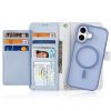 6601113837A-2 DUX DUCIS Lawa Series for iPhone 16 Magnetic Case Detachable Zipper Wallet Cowhide Leather Cover
