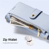 6601113837A-7 DUX DUCIS Lawa Series for iPhone 16 Magnetic Case Detachable Zipper Wallet Cowhide Leather Cover