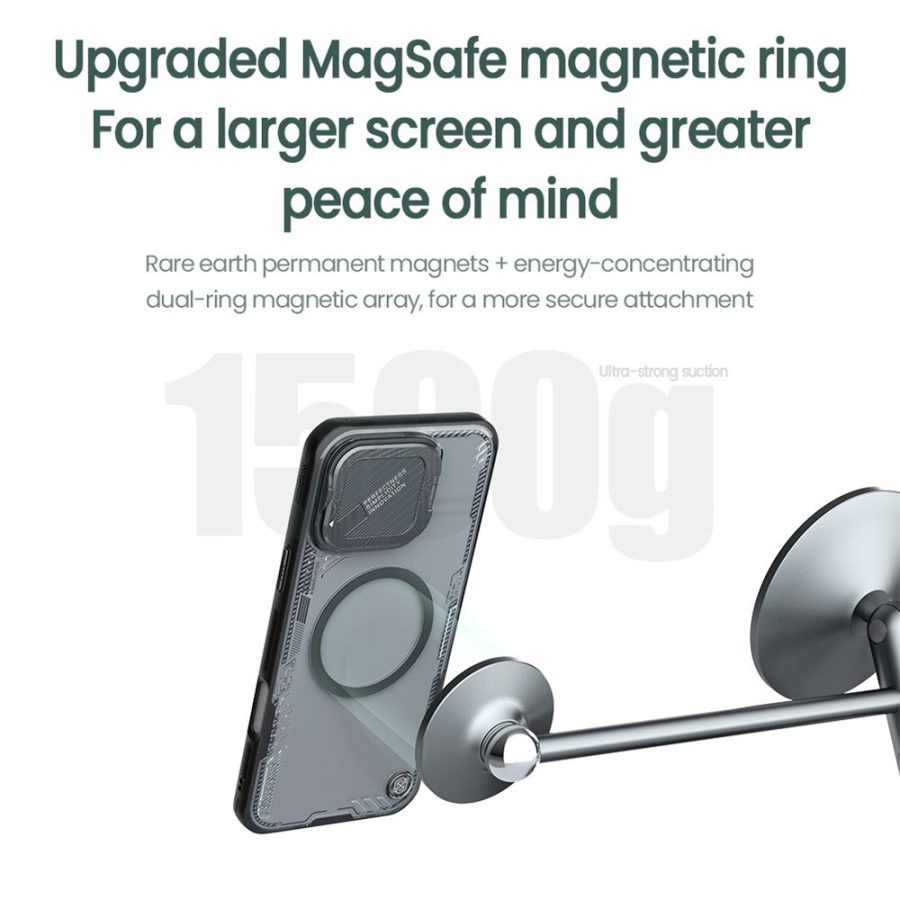 NILLKIN Iceblade CamProp Magnetic Series For iPhone 16 Pro Max Case Compatible with MagSafe PC - TPU Phone Cover Slide Lens Lid