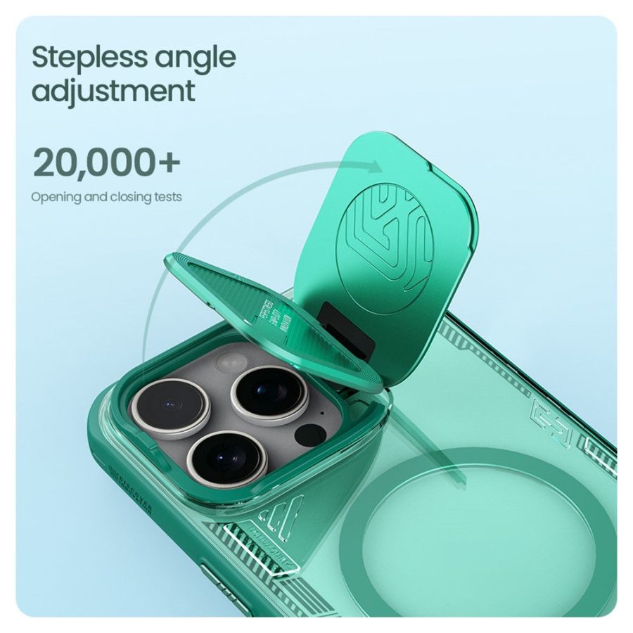 NILLKIN Iceblade CamProp Magnetic Series For iPhone 16 Pro Max Case Compatible with MagSafe PC - TPU Phone Cover Slide Lens Lid
