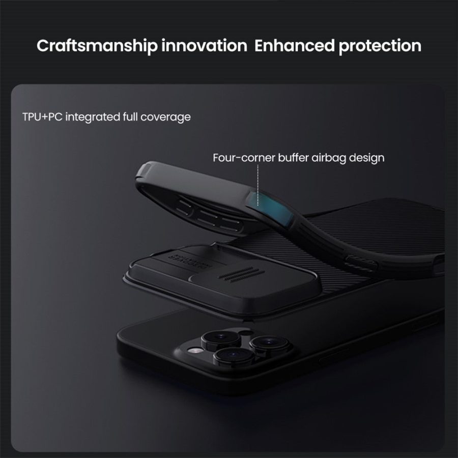 NILLKIN Camshield Pro for iPhone 16 Pro Case Compatible with MagSafe TPU - PC Phone Cover with Slider Camera
