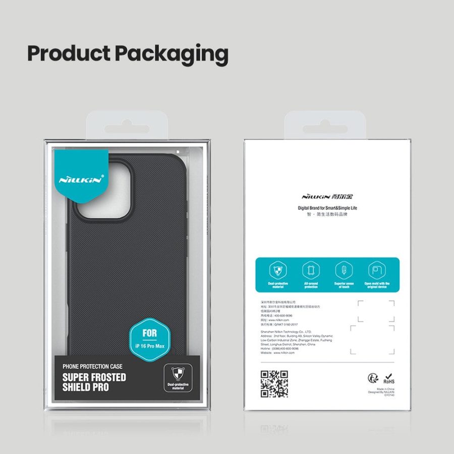 NILLKIN Super Frosted Shield Pro For iPhone 16 Pro Max Case Matte PC - TPU Phone Cover