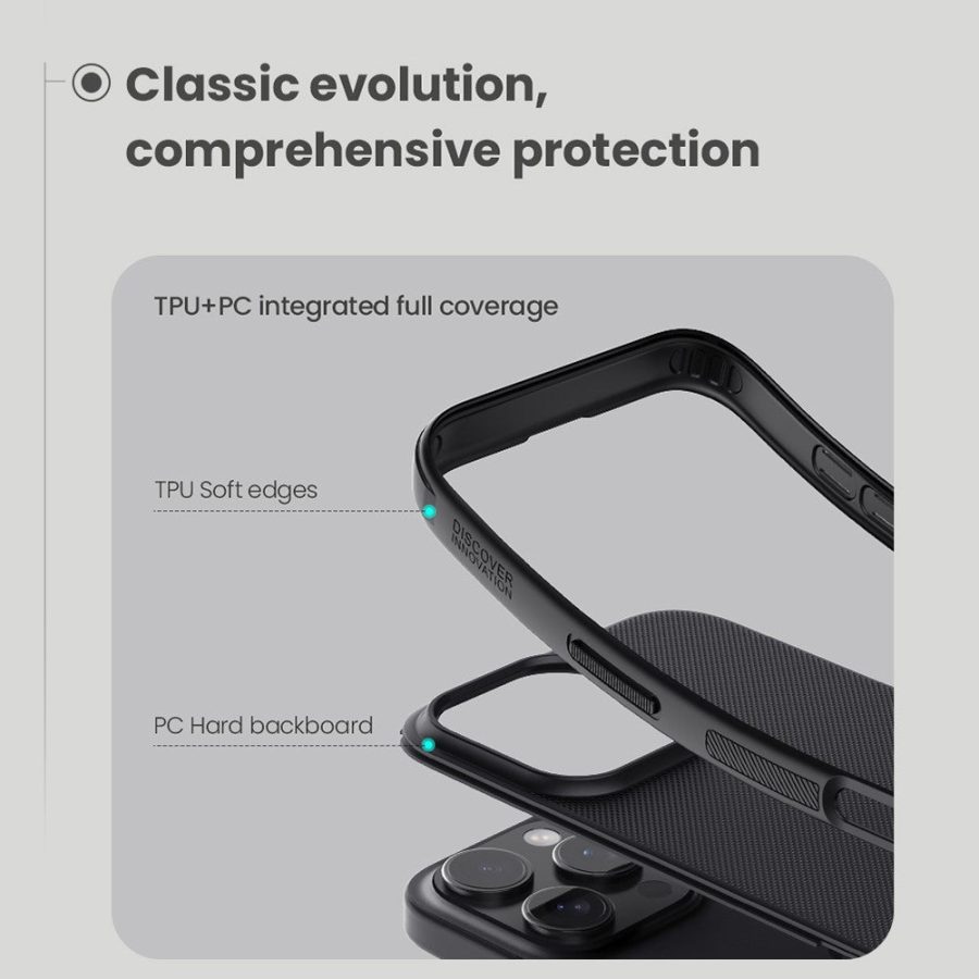 NILLKIN Super Frosted Shield Pro For iPhone 16 Pro Case Matte PC - TPU Phone Cover