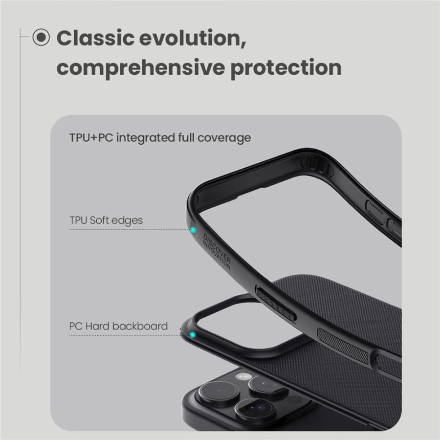 6601117718A-9 NILLKIN Frosted Shield Pro for iPhone 16 Pro Max Case Compatible with MagSafe PC - TPU Phone Cover