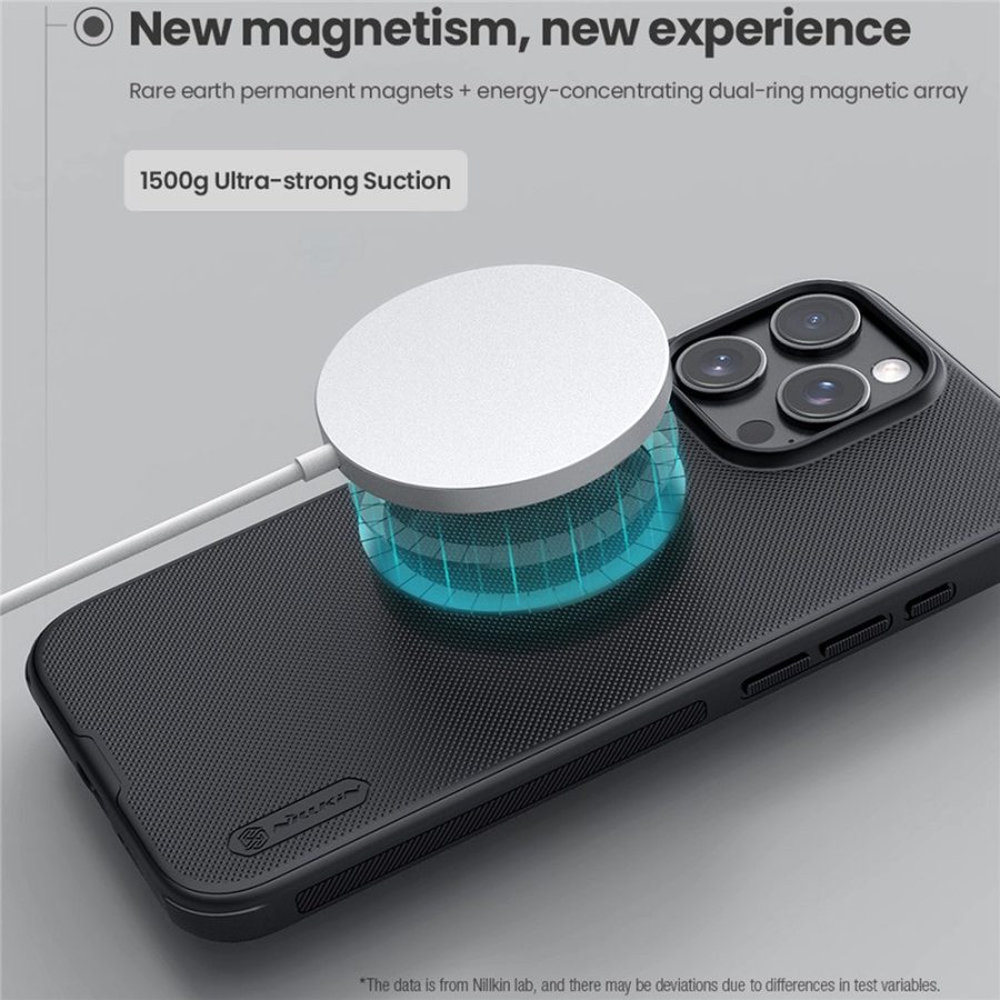 6601117719A-9 NILLKIN Frosted Shield Pro for iPhone 16 Pro Case Compatible with MagSafe PC - TPU Phone Cover